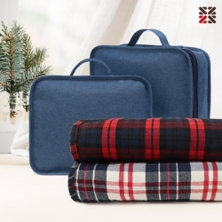 타탄 더블양면 핸디백담요B